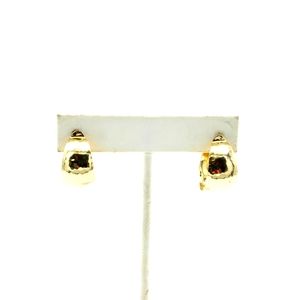 Vintage James Avery 14K Yellow Gold Hammered Hoop Earrings